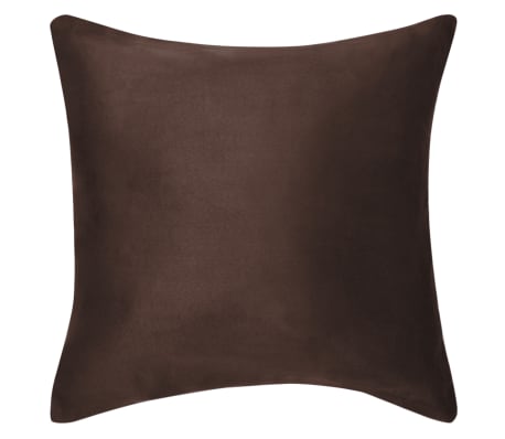 vidaXL Cushion Covers 4 pcs 80x80 cm Polyester Faux Suede Brown