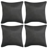 vidaXL Putetrekk 4 stk 50x50 cm polyester imitert semsket skinn