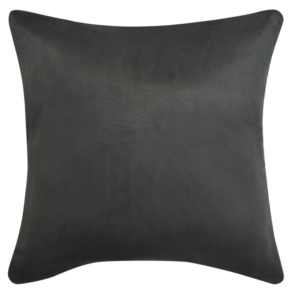 vidaXL Cushion Covers 4 pcs 50x50 cm Polyester Faux Suede Anthracite