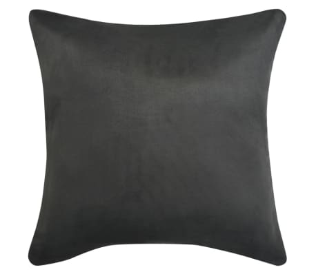 vidaXL Cushion Covers 4 pcs 80x80 cm Polyester Faux Suede Anthracite