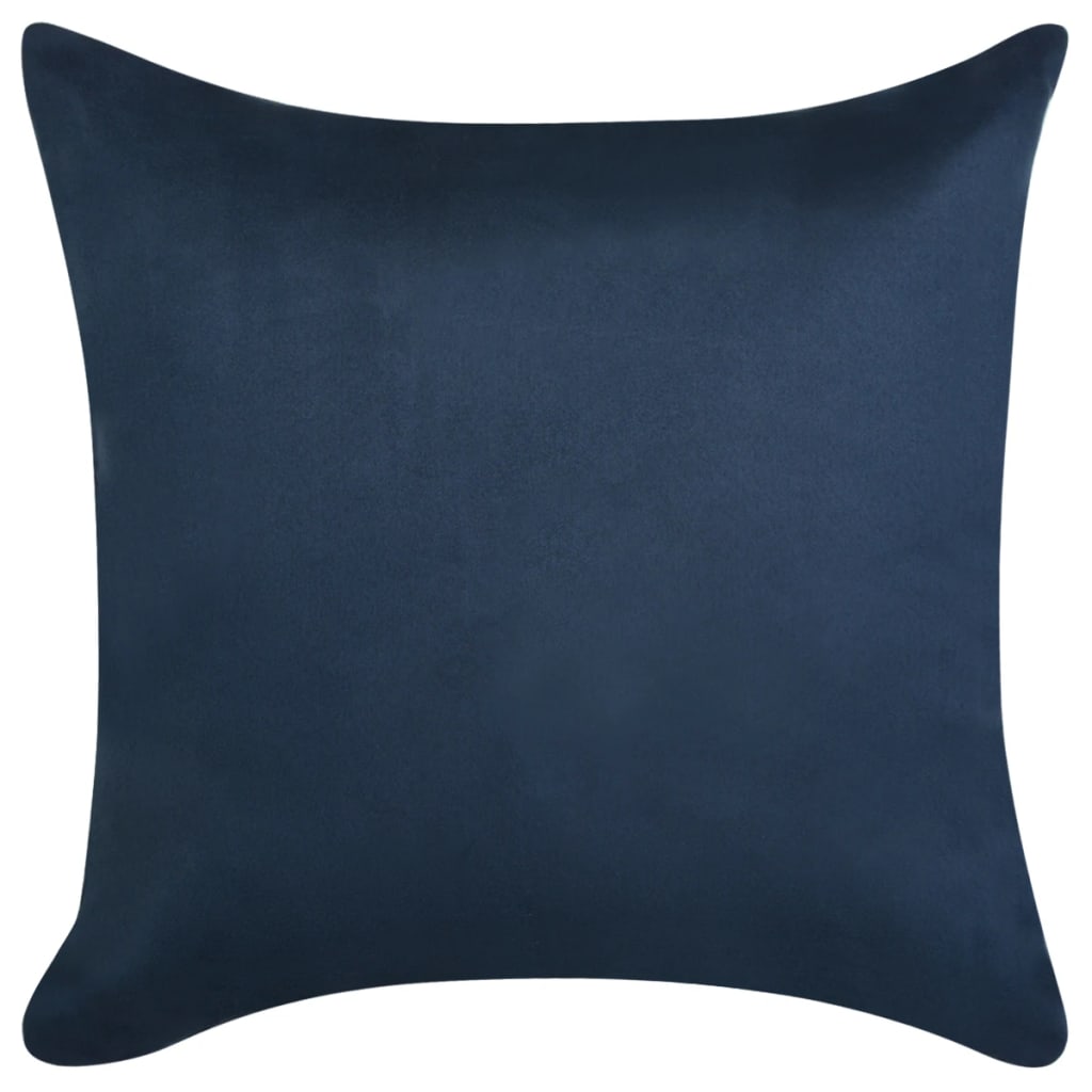

vidaXL Kussenhoezen 4 stuks marineblauw imitatie suède 40x40 cm polyester