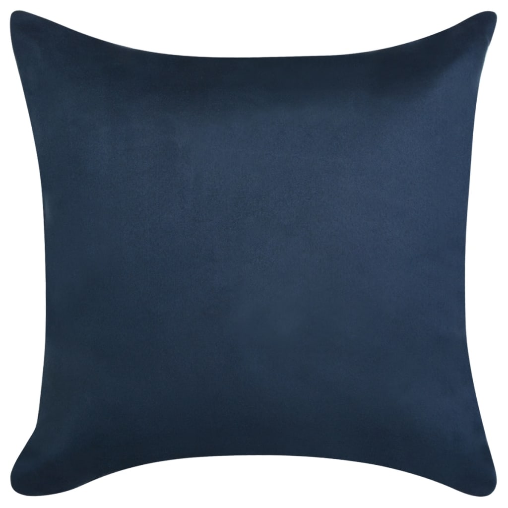 

vidaXL Kussenhoezen 4 stuks marineblauw imitatie suède 50x50 cm polyester