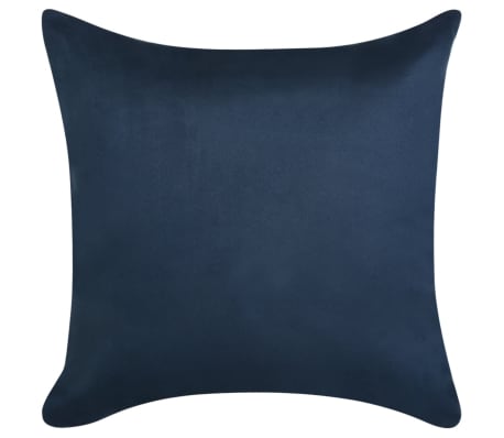 vidaXL Kissenbezüge 4 Stk. 50x50 cm Polyester Wildleder-Optik Navy