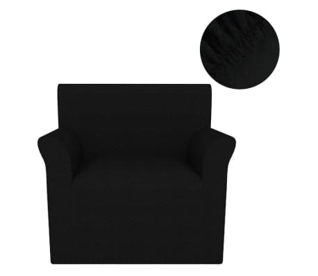 vidaXL Housse extensible de fauteuil Noir Piqué