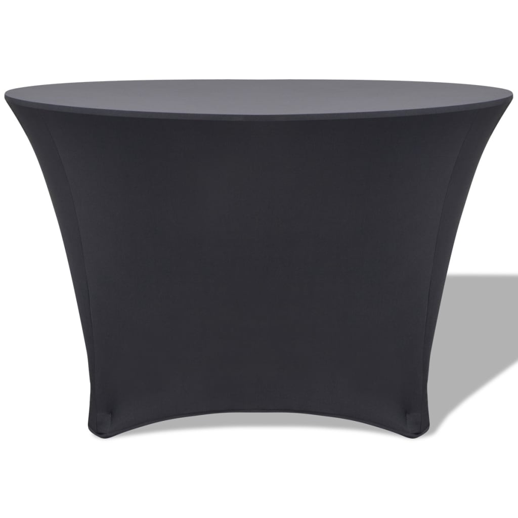 vidaXL Husă elastică pentru masă rotundă 150x74 cm, Antracit, 2 buc.