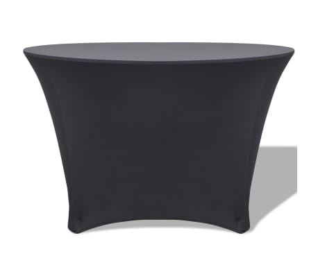 vidaXL Husă elastică pentru masă rotundă 150x74 cm, Antracit, 2 buc.
