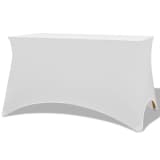 vidaXL Capa extensível para mesa 2 pcs 183x76x74 cm branco