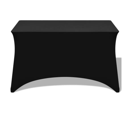 vidaXL Housses extensibles pour table 2 pièces 120 x 60,5 x 74 cm Noir