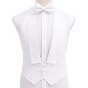 vidaXL Σετ Γιλέκο Ανδρικό και Παπιγιόν White Tie Μέγεθος Medium