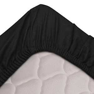 vidaXL Formsydde laken 2 stk 160x200 cm bomull svart