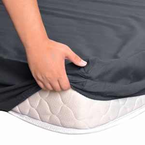 vidaXL Paklodės, 2 vnt., 90x220 cm, medvilnė, pilkos spalvos