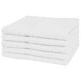 vidaXL Douchehanddoek 100% katoen 360 g/m² 70x140 cm wit 5 st