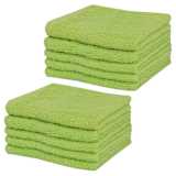 vidaXL Gastendoekjes 100% katoen 360 g/m² 30x30 cm groen 10 st