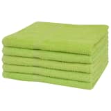 vidaXL saunalinad 5 tk, puuvill 360 g/m² 80 x 200 cm, roheline