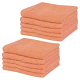 vidaXL Gästetücher 10 Stk. 100% Baumwolle 360 g/m² 30 x 30 cm Pfirsich
