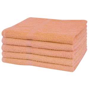 vidaXL Bastuhanddukar 5 st bomull 360 g/m&sup2; 80x200 cm persika
