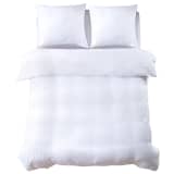 vidaXL 3-tlg. Bettwäsche-Set Baumwollsatin 200×220/80×80 cm Weiß