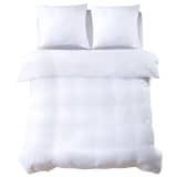 vidaXL 3-tlg. Bettwäsche-Set Baumwollsatin 200×200/60×70 cm Weiß
