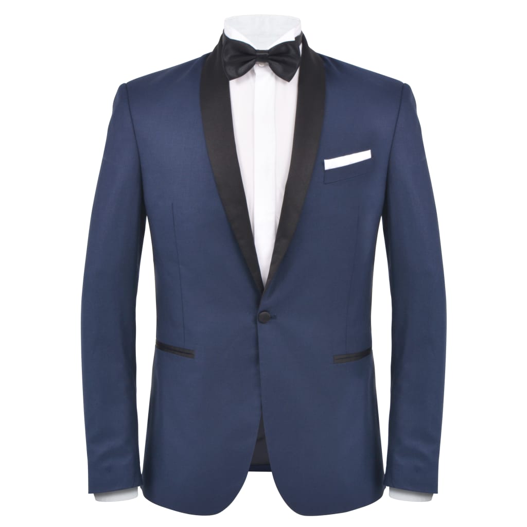 vidaXL 2-tlg. Abendanzug Black Tie Smoking Herren Größe 50 Navy