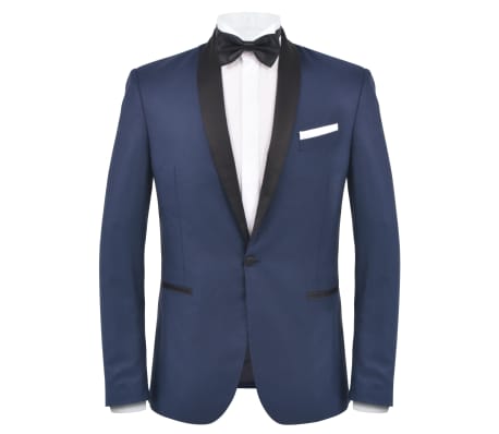 vidaXL Traje de caballero / Esmoquin de 2 piezas talla 56 azul marino