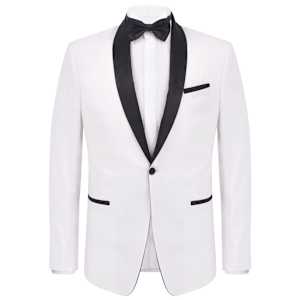 vidaXL Traje de hombre de gala 2 piezas / Esmoquin talla 46 blanco