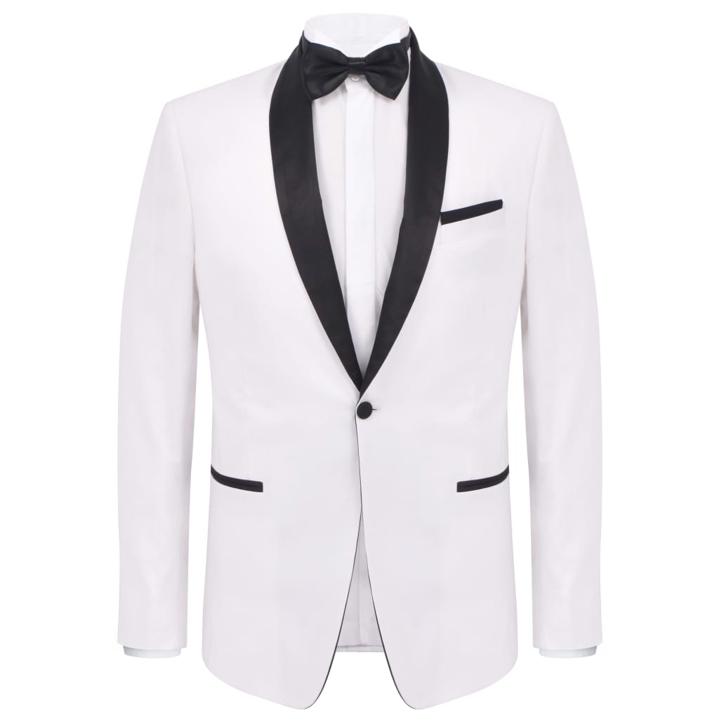 vidaXL Traje de hombre de gala 2 piezas / Esmoquin talla 50 blanco