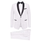 vidaXL Fato/smoking homem 2 pcs laço preto tamanho 54 branco