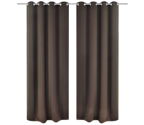 vidaXL barna sötétítőfüggöny fém függönykarikákkal 270 x 245 cm