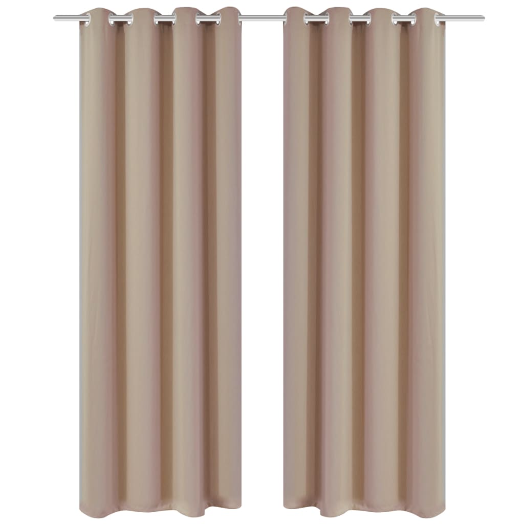 vidaXL Blackout Curtain with Metal Eyelets 270x245 cm Cream