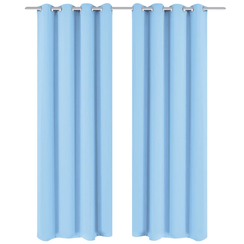 vidaXL Draperie opacă, ocheți metalici, 270 x 245 cm, turcoaz