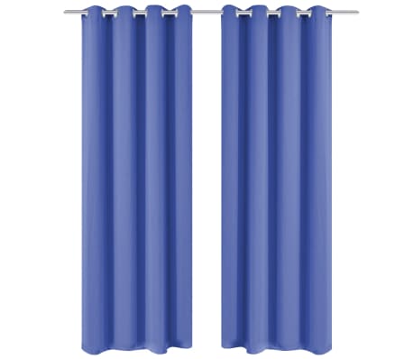 vidaXL Tenda Oscurante con Occhielli in Metallo 270x245 cm Blu