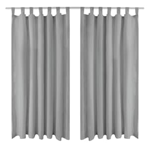 vidaXL aasadega mikrosatiinist kardinad 2 tk 140 x 225 cm hall