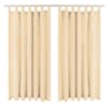 vidaXL aasadega mikrosatiinist kardinad 2 tk 140 x 225 cm beež