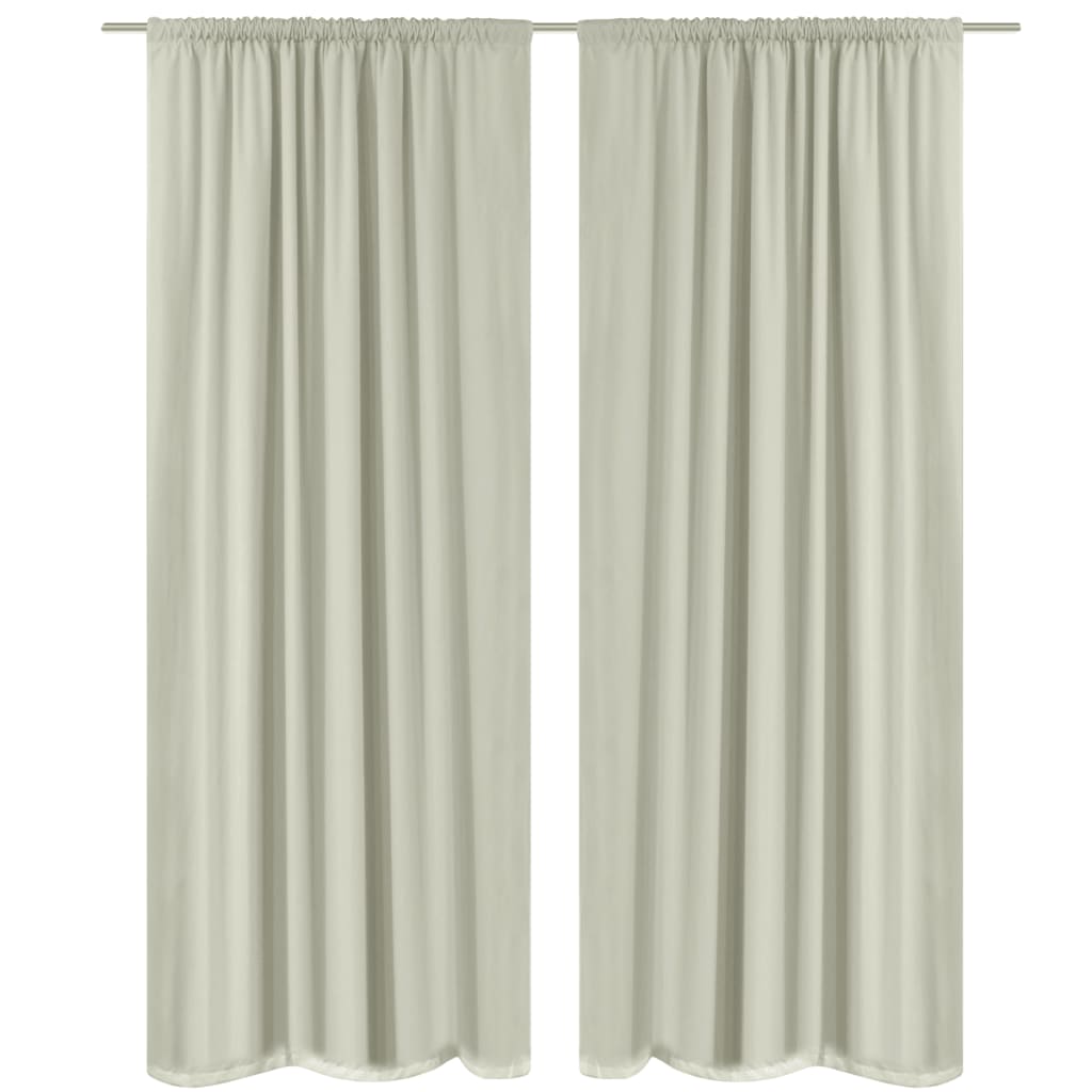 

vidaXL Gordijnen verduisterend dubbellaags 140x175 cm crème 2 st