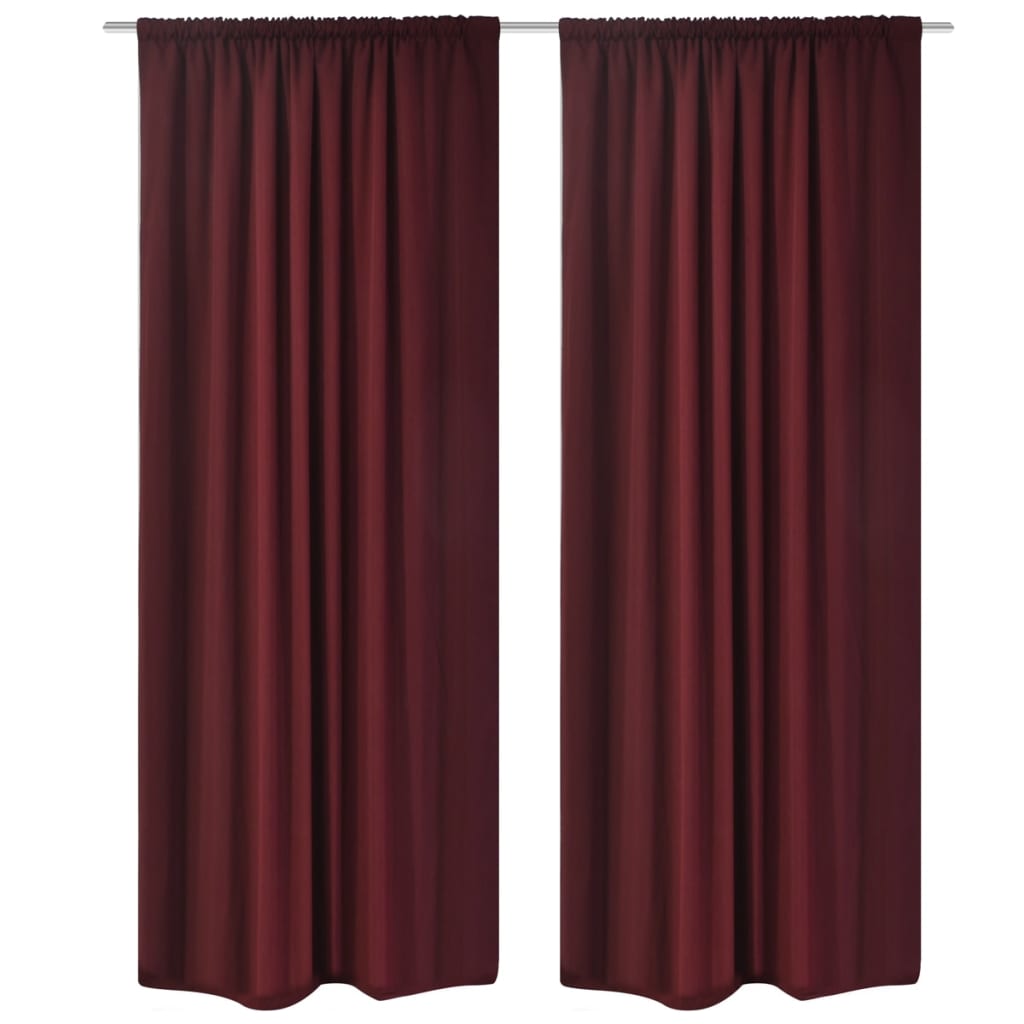 vidaXL Draperii opace, 2 buc, strat dublu, 140 x 175 cm, bordo