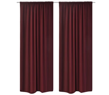 vidaXL Blackout Curtains 2 pcs Double Layer 140x175 cm Bordeaux