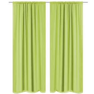 vidaXL Naktinės užuolaidos, 2vnt., dvisluoksnės, 140x175cm, žalios