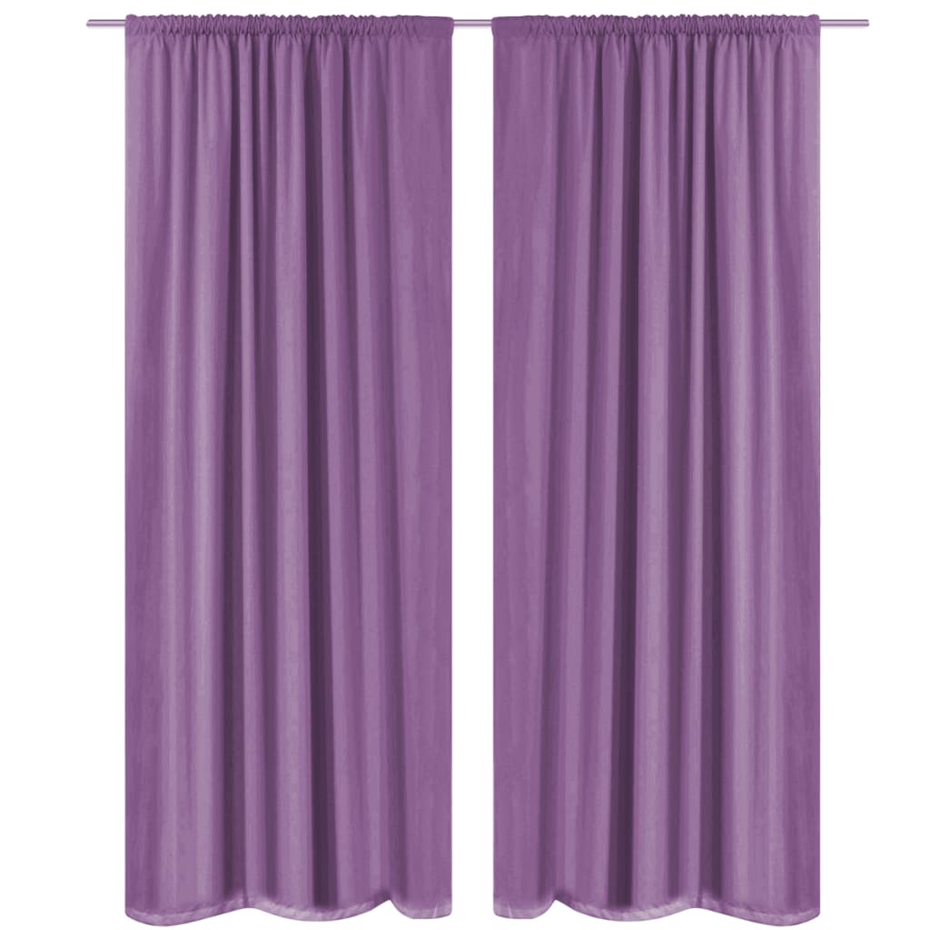 

vidaXL Gordijnen verduisterend dubbellaags 140x175 cm paars 2 st