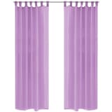 vidaXL Cortinas de gasa 2 unidades 140x175 cm lila