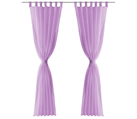 vidaXL Voile Curtains 2 pcs 140x225 cm Lilac