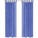 vidaXL Draperii din voal, 2 buc., 140 x 245 cm, albastru regal