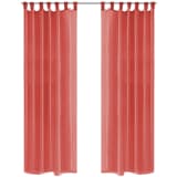 vidaXL Draperii din voal 2 buc., 140 x 225 cm, roșu