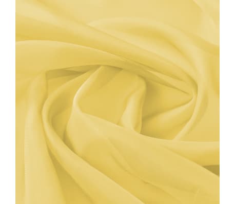 vidaXL Voile Fabric 1.45x20 m Yellow