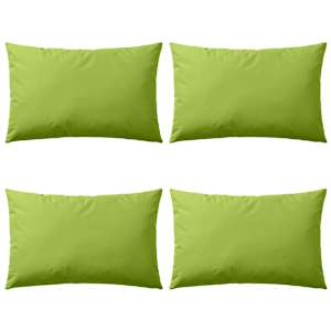 Zunanje blazine 4 kosi 60x40 cm jabolčno zelene
