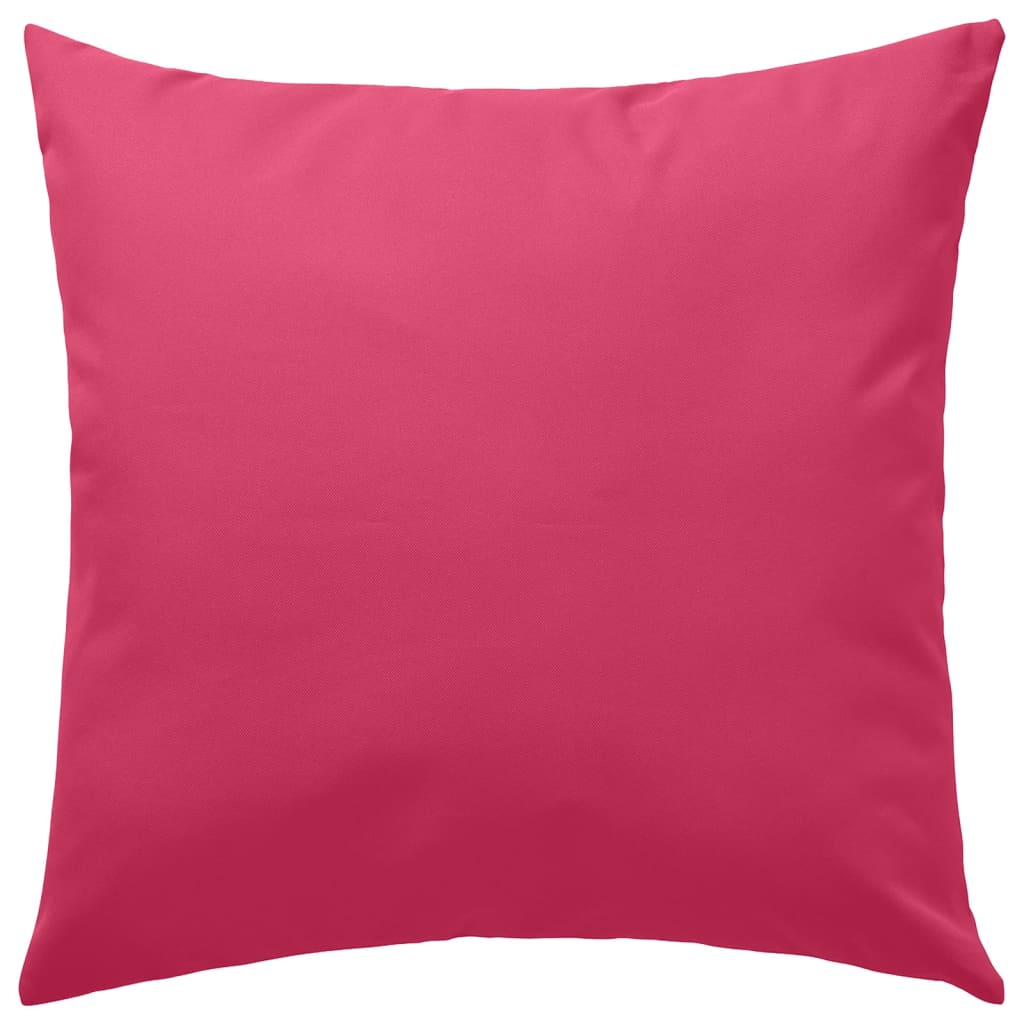 vidaXL Buitenkussens 45x45 cm roze 2 st