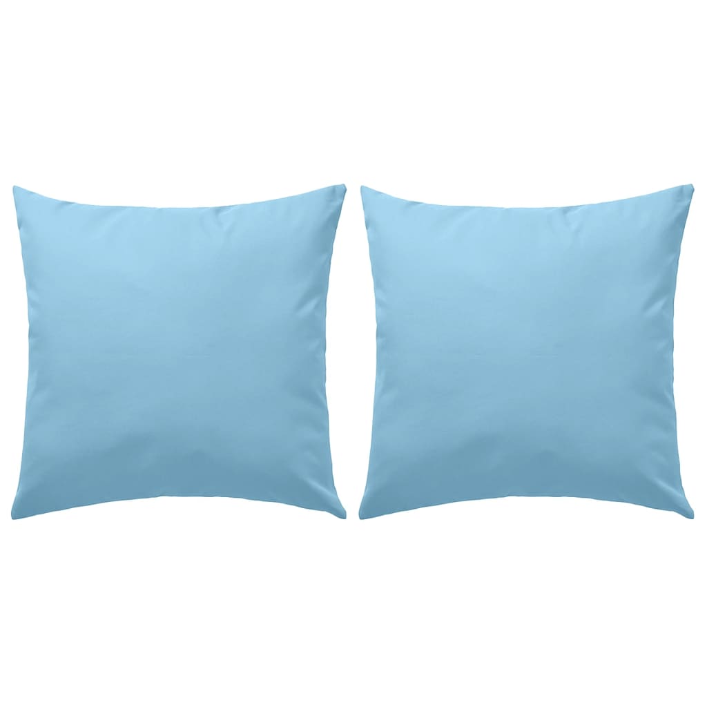 vidaXL Oreiller d'extérieur 2 pcs 45 x 45 cm Bleu clair