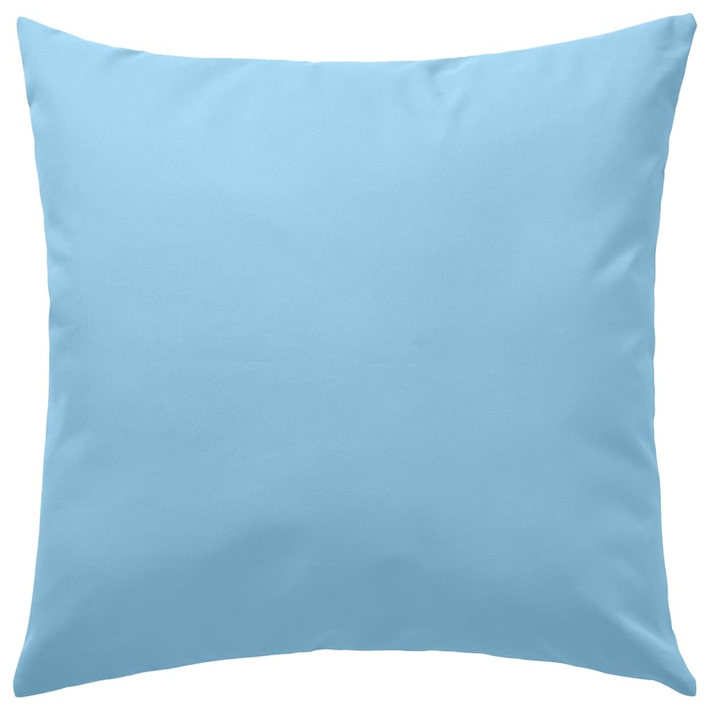 vidaXL Oreiller d'extérieur 2 pcs 45 x 45 cm Bleu clair