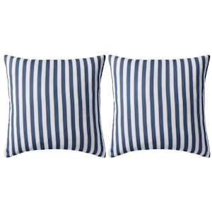 vidaXL aiapadjad, 2 tk, triibulise mustriga, 45 x 45 cm, tumesinine
