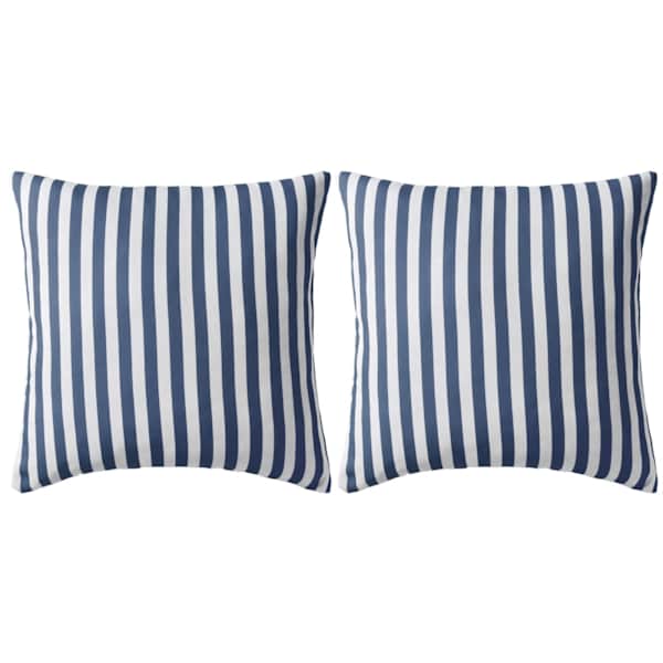 vidaXL aiapadjad, 2 tk, triibulise mustriga, 45 x 45 cm, tumesinine
