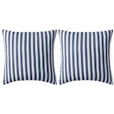 vidaXL Cuscini da Esterno 2 pz Stampa a Righe 45x45 cm Blu
